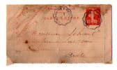 ENTIER POSTAL CARTE LETTRE Avec Correspondance : "Semeuse Lézignan Luc Sur Orbieu 1915  Ambulant Carcassonne à Toulouse" - Letter Cards