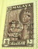 Malaya 1961 Selangor Tiger And Sultan Salahuddin Abdul Aziz Shah 10c - Used - Selangor