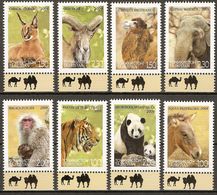 Tajikistan 2009 Mi.No. 531 - 538 Tadschikistan Animals Tiger Panda Elephant Monkeys 8 V   MNH** 15,00 € - Apen