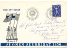 Finland Cover FDC ??  Sent To Denmark 1-7-1956 With Cachet - FDC
