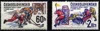 CS 1978 Mi 2435-6 Yt 2268+22270 ** Ice-Hockey - Unused Stamps