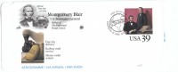 #UC62 39-cent  Air Mail Aerogramme Postal Stationery, 1989 FDC First Day Cover Montgomery Blair US Postmaster General - 1981-00