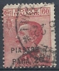 1921-22 LEVANTE COSTANTINOPOLI USATO EFFIGIE 7,20 PI SU 60 CENT - RR10686 - Europa- Und Asienämter