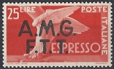 1947-48 TRIESTE A ESPRESSO 25 LIRE MNH **  - RR10694 - Express Mail