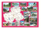 Cp, Carte Géographique, La Haute-Savoie, Voyagée 1992 - Landkarten