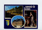 SCEAUX (Hauts De Seine) - CP - 3 Vues + Blason : Cascades, Château, Duchesse Du Maine - Sceaux