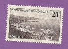 MONACO TIMBRE N° 263 NEUF AVEC CHARNIERE VUE GENERALE DE LA PRINCIPAUTE 20F BRUN NOIR - Unused Stamps