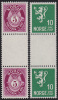 NORWAY 1940/41 - 5 öre Posthorn + 10 öre Lion «gutter Pairs» (NK Nos.240-41). Perfect MNH Condition - Unused Stamps