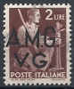 1945-47 TRIESTE AMG VG USATO DEMOCRATICA 2 LIRE - RR10718 - Gebraucht