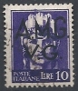 1945-47 TRIESTE AMG VG USATO 10 LIRE - RR10719 - Afgestempeld