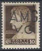 1945-47 TRIESTE AMG VG 10 CENT NO FILIGRANA VARIETà PUNTO SOPRA G MH * - RR10721 - Mint/hinged