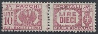 1946 LUOGOTENENZA PACCHI POSTALI 10 LIRE MNH ** - RR10732 - Paketmarken