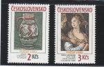 CESKOSLOVENSKO - CECOSLOVACCHIA - 1988 TESORI CASTELLO PRAGA 2 VALORI INTEGRI - Neufs