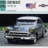 FICHE CARTONNEE DIMENSION 13,7/13,7 CM.CHEVROLET 2 400 BEL AIR... DESCRIPTIF AU DOS DU SCANNER - Voitures