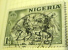 Nigeria 1953 Bornu Horsemen 1d - Used - Nigeria (...-1960)