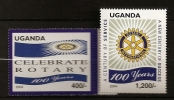 Ouganda 2005 N° 2165 / 6 ** Rotary Club International, Centenaire, Emblème - Oeganda (1962-...)