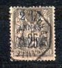 ZANZIBAR  1896 (ob)  Y&T N° 24 Défect (trés Léger Amainci) - (1ère Surch = 3mm) CACHET MARITIME OCTOG. Réunion Marseille - Used Stamps