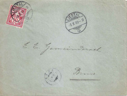 Brief  Liestal - Buus  (Ankunftszwergstempel)            1890 - Cartas & Documentos