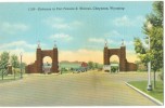 USA, Entrance To Fort Francis E. Warren, Cheyenne, Wyoming, 1930s-40s Unused Postcard [10232] - Cheyenne