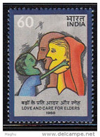 India MNH 1988,  Love & Care For Elders, Child, Culture - Ongebruikt