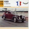 FICHE CARTONNEE DIMENSION 13,7/13,7 CM...VOISIN C27 AERODYNE... DESCRIPTIF AU DOS DU SCANNER - Automobili