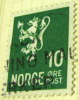 Norway 1922 Heraldic Lion 10ore - Used - Gebruikt