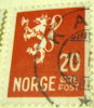 Norway 1926 Heraldic Lion 20ore - Used - Gebruikt