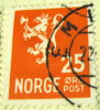 Norway 1926 Heraldic Lion 25ore - Used - Gebruikt