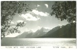 USA, Teton Mts. And Jackson Lake, Teton Park, Wyoming, Unused Real Photo Postcard [10249] - Andere & Zonder Classificatie