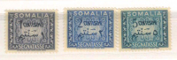 Fra221 Colonia Italiana Somalia AFIS 1950 Segnatasse N.1, 2, 3 Taxe Colonies Italy Africa Addis Abeba - Somalië (AFIS)