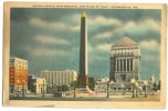USA, Indiana World War Memorial And Plaza By Night, Indianapolis, Indiana, Unused Linen Postcard [10262] - Indianapolis