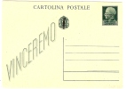 ITALIE - RSI - EP CP IMPERIALE 15c SURCHARGE MANUELLE NEUVE  - FILAGRANO N° 103B - Entero Postal