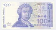 CROATIA  1000 Dinara 8.10.1991 UNC  *P-22a   SCARCE BANKNOTE !!! - Croatie