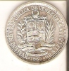 MONEDA DE PLATA DE VENEZUELA DE 1 BOLIVAR DEL AÑO 1965  (COIN) SILVER,ARGENT. - Venezuela