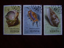 KENYA  1971 SHELLS  Definitives THREE TOP VALUES VFU. - Kenia (1963-...)