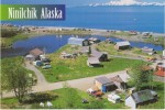 Ninilchik AK Alaska, Aerial View Of Village, Campers, C1980s Vintage Postcard - Other & Unclassified