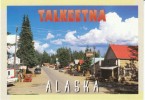 Talkeetna AK Alaska, Main Street Scene, Autos, C1980s Vintage Postcard - Other & Unclassified