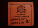 UGANDA 1971 FLOWERS BOOKLET 5/- TYPE SB6 COMPLETE & MNH. - Uganda (1962-...)