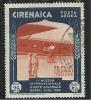 CIRENAICA 1934 MOSTRA COLONIALE DI NAPOLI  AEREA  25 C TIMBRATO - Cirenaica