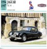 FICHE CARTONNEE DIMENSION 13,7/13,7 CM...JAGUAR XK 140.. DESCRIPTIF AU DOS DU SCANNER - Automobili