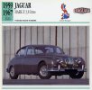 FICHE CARTONNEE DIMENSION 13,7/13,7 CM..JAGUAR MARK II 3,8 LITRES.. DESCRIPTIF AU DOS DU SCANNER - Voitures