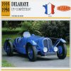 FICHE CARTONNEE DIMENSION 13,7/13,7 CM..DELAHAYE 135 COMPETITION .. DESCRIPTIF AU DOS DU SCANNER - Automobili