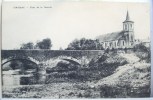 CP RARE  Tintigny Le Pont Vue De La Semois Chemin Lavandiere Eglise Mutesch Desaix Rare Sous Cet Angle - Tintigny