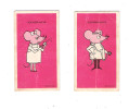 Lot 2  Chromo - Publicité Lessive BONUX - Souris Rat Mouse SOURISBLANCHE Médecin Infirmière Piqûre - Autres & Non Classés