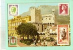 Principauté De MONACO Palais De SAS Le Prince  Et Le Monument Commémoratif (voir Détails 2scan) Circulé 1976 -MEE382 - Fürstenpalast