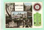 MONTE-CARLO La Casino - Multivues Et Tapis Roulette (voir Détails 2scan) Circulé Années 1950-60 - MEE385 - Casinò