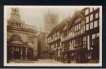 RB 872  -  Early Real Photo Postcard - Butter Cross & Shops Ludlow Shropshire - Shropshire