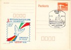 Privatganzsache Zeitz Zawiercie Briefmarken-Ausstellung Friedenstaube - Cartoline - Usati