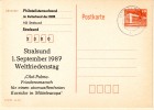 Privatganzsache Stralsund Weltfriedenstag Olof Palme Atomwaffenfrei - Cartes Postales - Oblitérées