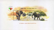 RG)2011 INDIA, ELEPHANTS, 2ND AFRICA - INDIA FORUM SUMMIT, S/S, MNH - Elefanten